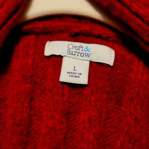 Soft wine red cardigan sweater